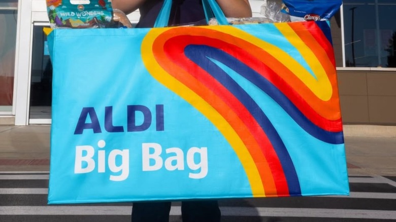 Close-up of an Aldi Big Bag
