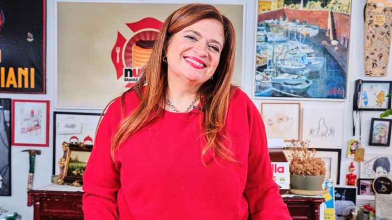 Alex Guarnaschelli with her nutella cornmeal pancakes