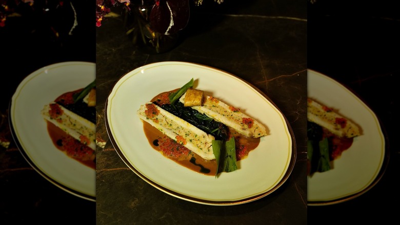 a plate of dover sole at Santi in New York City