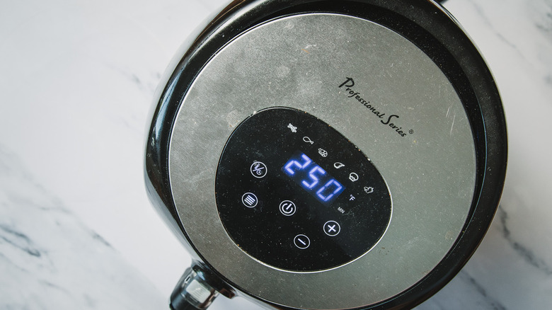 Air fryer set to 250 F.
