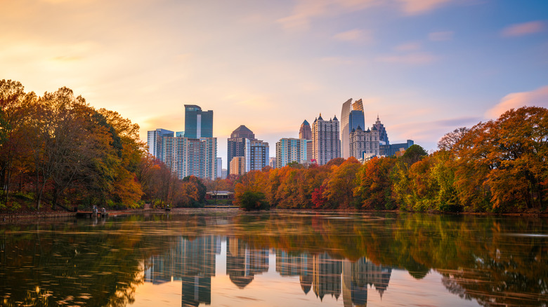 Atlanta, Georgia skyline during fall