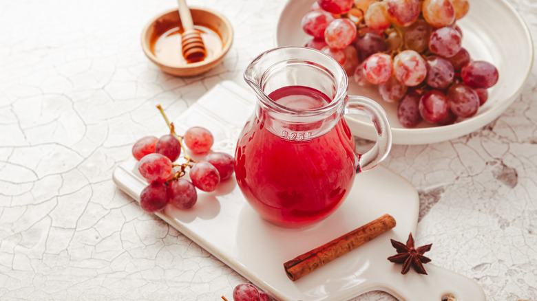 bottle of vinegar with cinnamon stick
