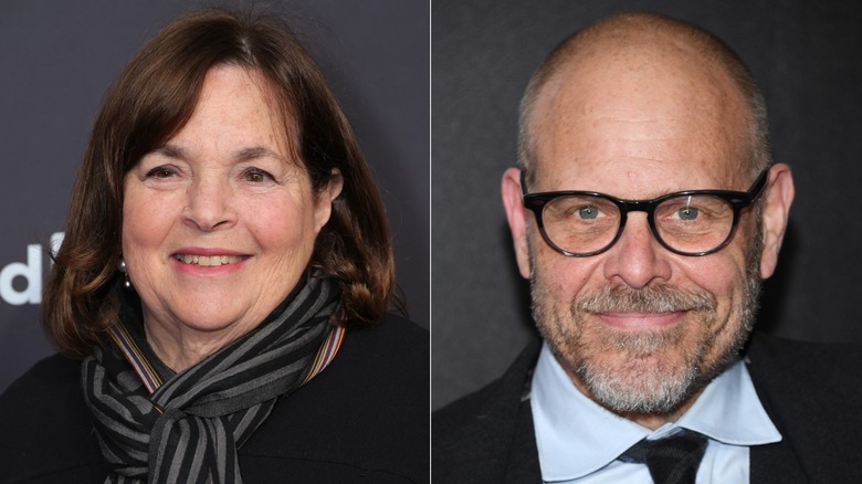 Ina Garten and Alton Brown both smiling