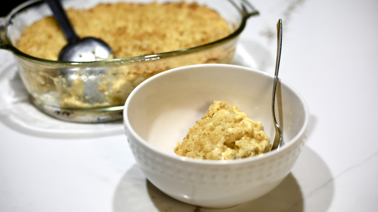 Bowl of Alton Brown's mac and cheese