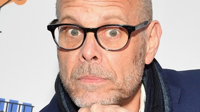 Close up of Alton Brown with glasses