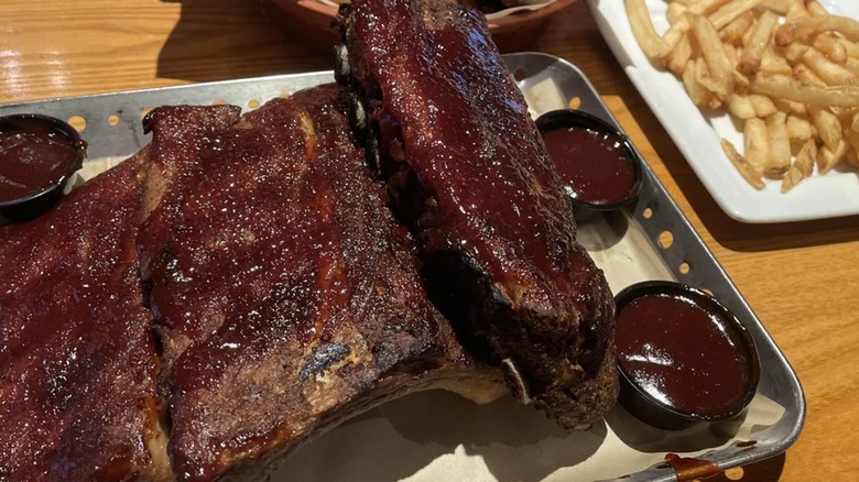 An order of ribs at Chili's with fries