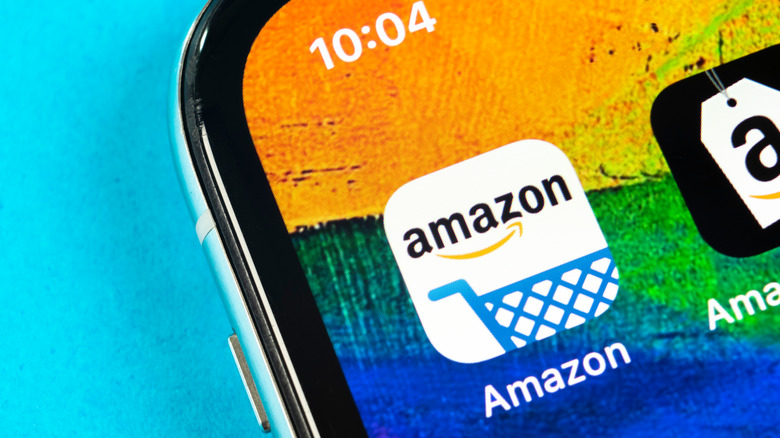 Amazon app on a smartphone