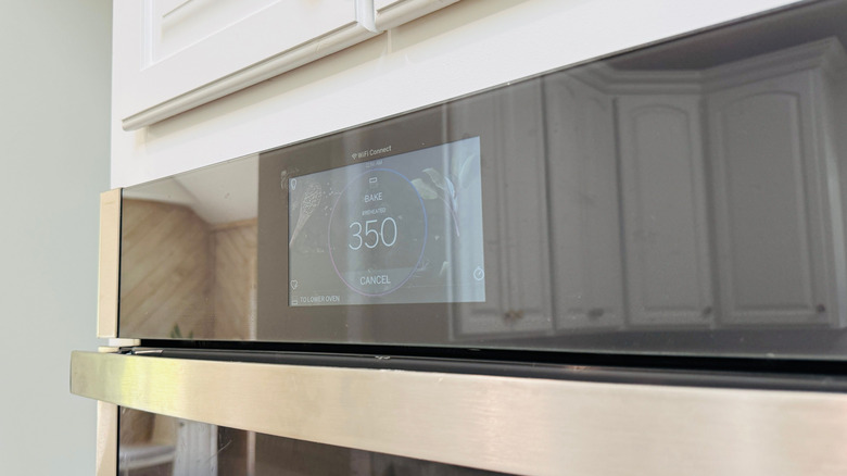 Oven temperature screen reading 350 F