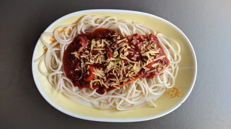 A plate of Jollibee spaghetti