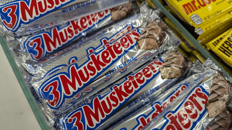 3 Musketeers candy bars on display