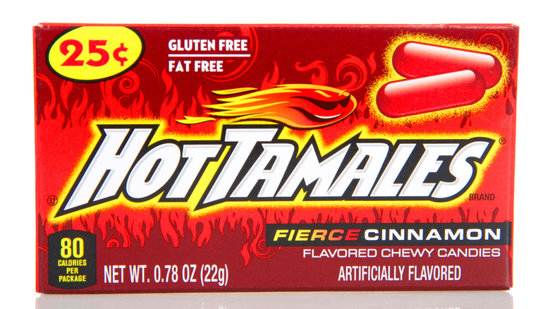Box of Hot Tamales candies