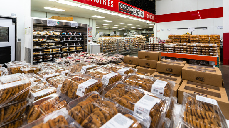 Loaves of bread and other items at the Costco bakery