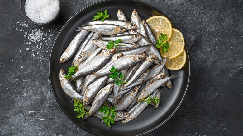 Plate of sardines