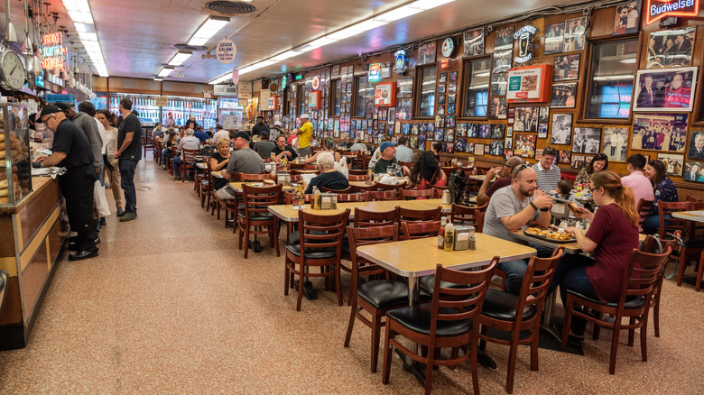 Interior of Katz's Deli