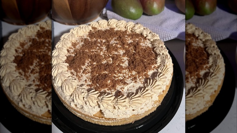 a Costco Pumpkin Cheesecake on table