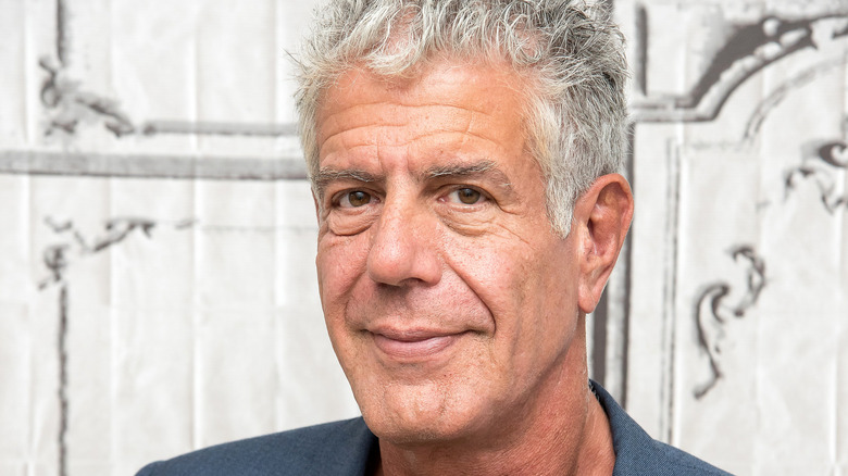 Closeup of late celebrity chef, Anthony Bourdain