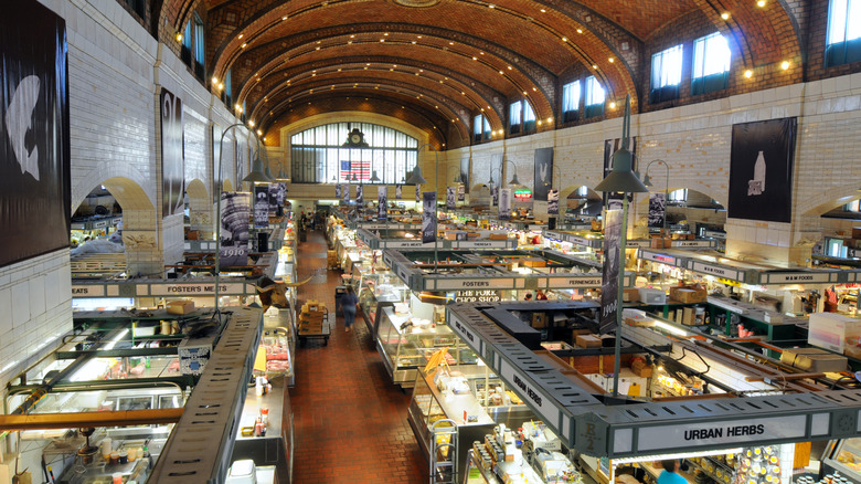 Overhead view of West Side Market in Cleveland, Ohio