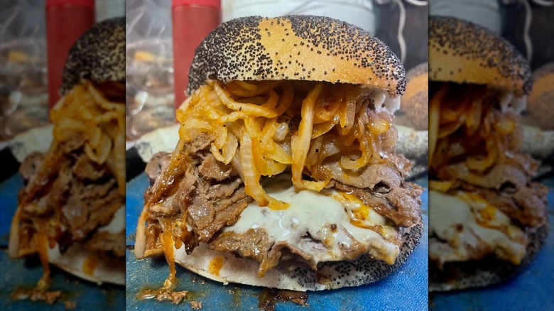 Donkey's New Jersey cheesesteak sandwich