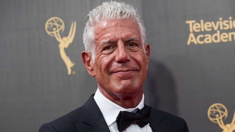 Close-up of Anthony Bourdain smiling