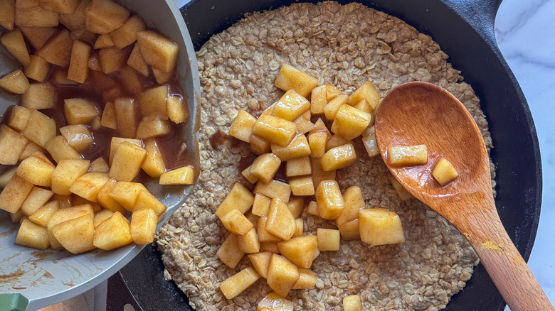 apples added to crust