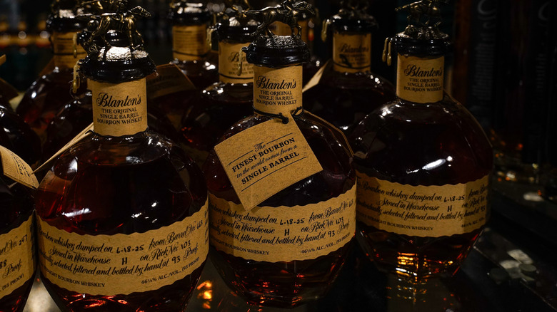 Bottles of Blanton's bourbons