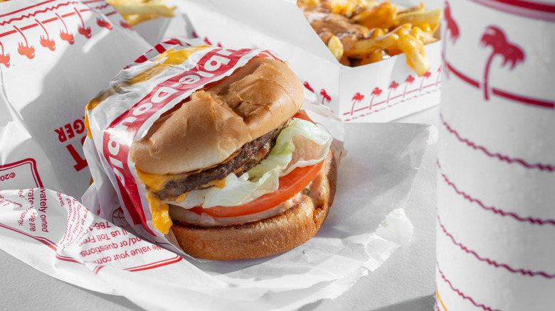 In-N-Out burger on wrapper