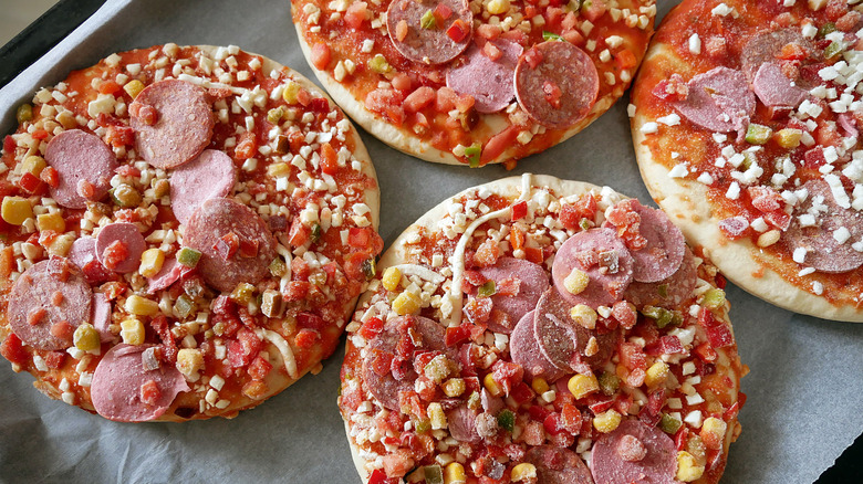 frozen pizzas