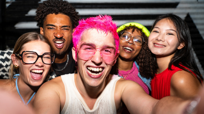 Group of young adults hanging out