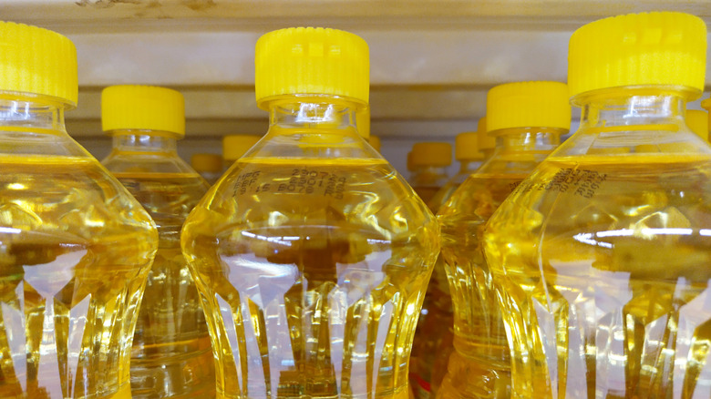 bottles of canola oil