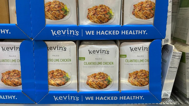Kevin's entrees in a Costco store