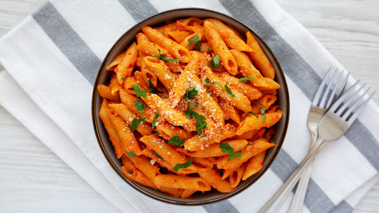 Penne pasta dish