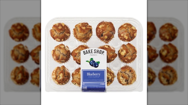 box of mini blueberry muffins from Aldi Bakeshop