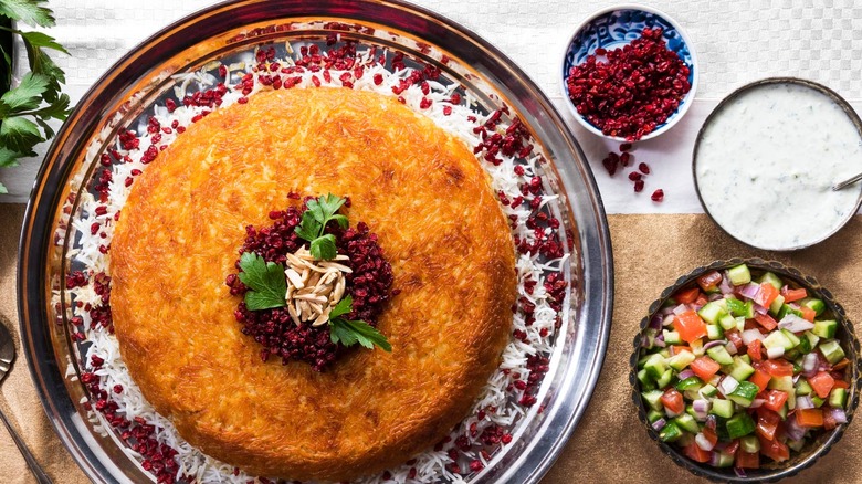 Baked Persian Rice (Tahchin) Recipe