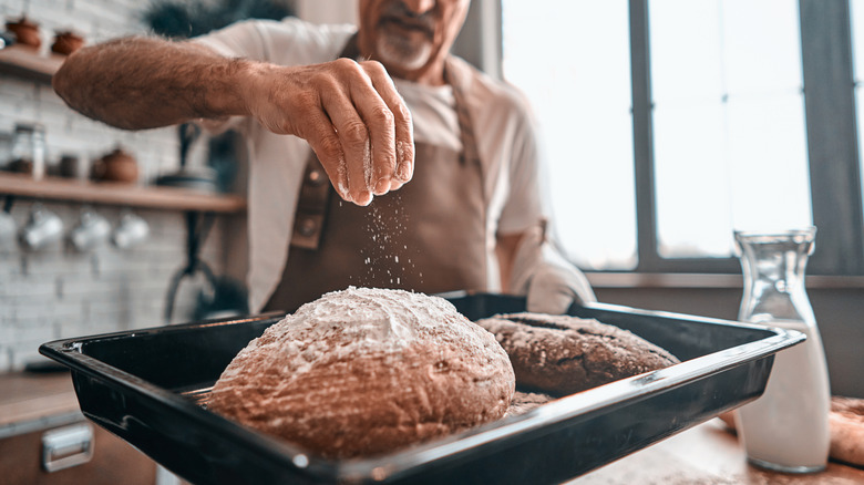 Making bread in a stand mixer with a dough hook