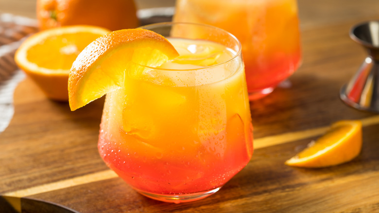 sweet-looking bright orange cocktails