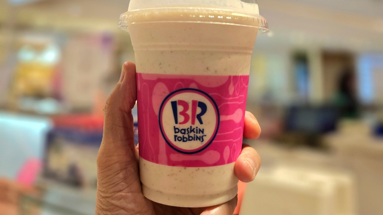 Baskin-Robbins drink held by person