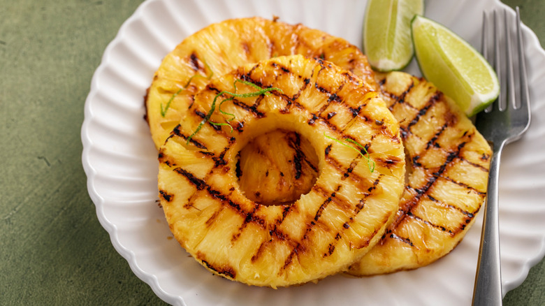 slices of grilled pineapple