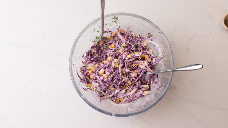 corn slaw in a bowl