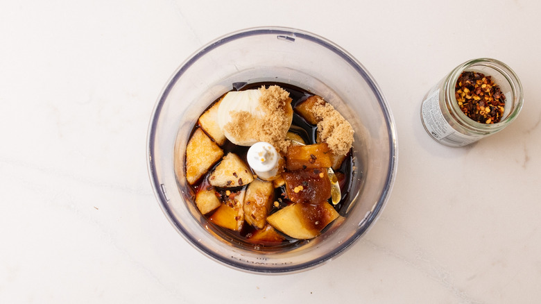 marinade ingredients in food processor