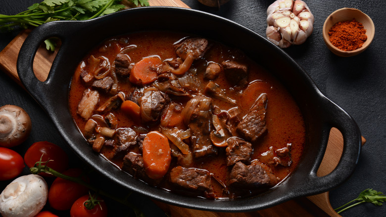 dish of beef stew