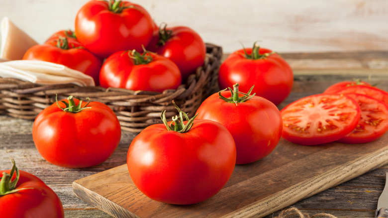 Fresh beefsteak tomatoes