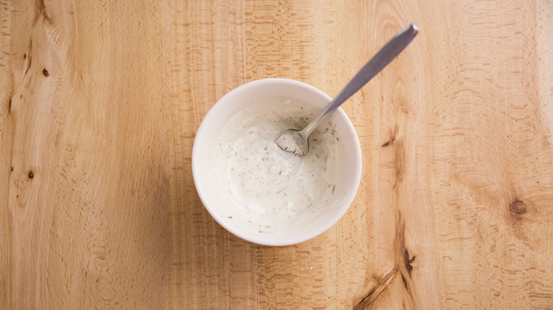 tartar sauce in small bowl