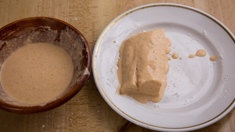 beer battered cod on plate