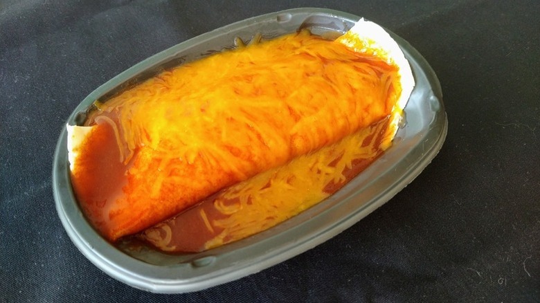 Taco Bell's Enchirito in a plastic tub