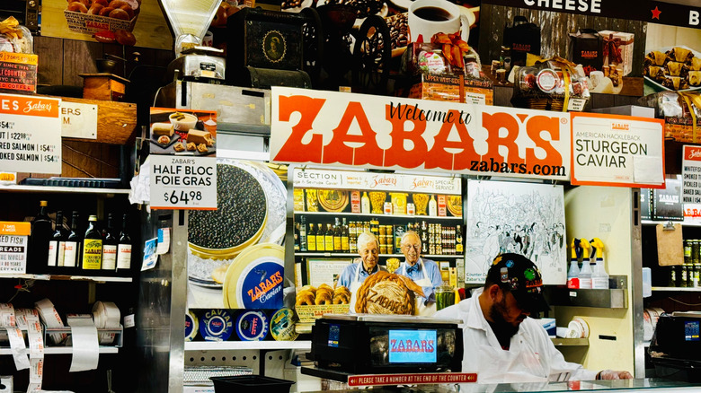 Interior fish counter at Zabar's