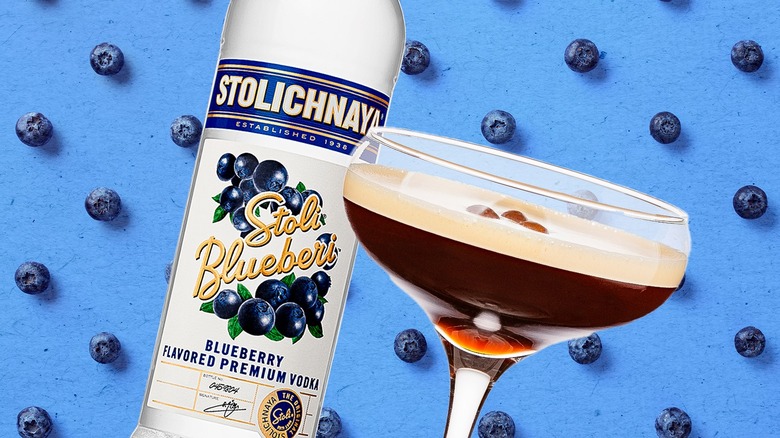 Stolichnaya blueberry vodka and espresso martini