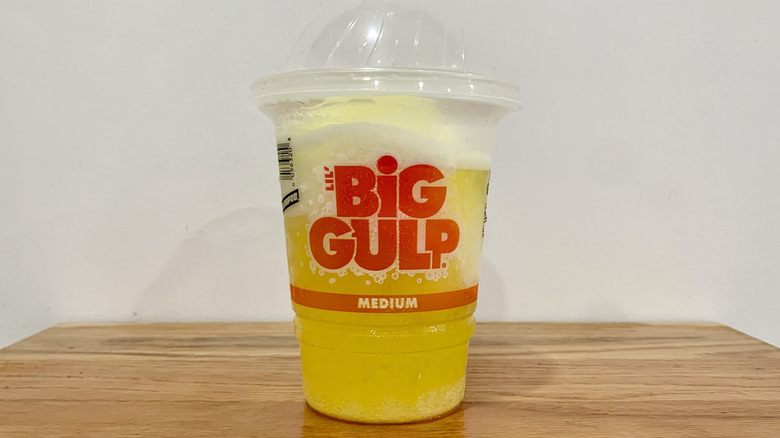 filled Big Gulp Slurpee cup