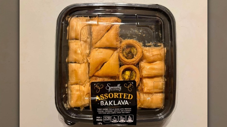 Specially Selected Assorted Baklava label