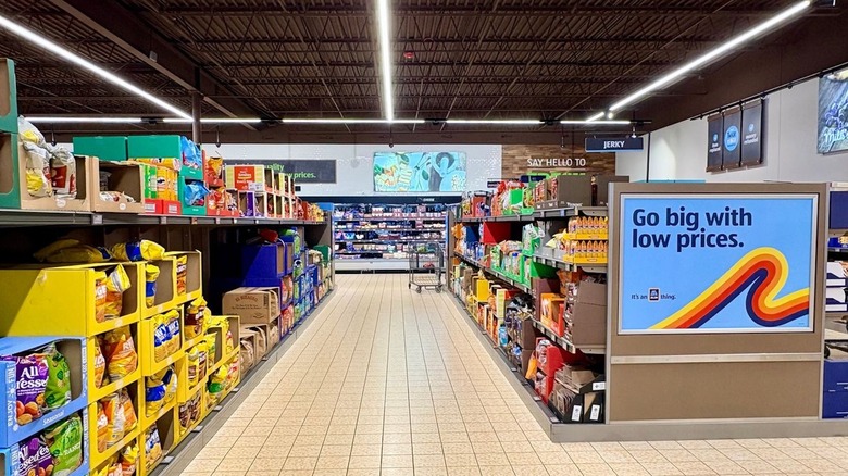 produce section inside of Aldi store