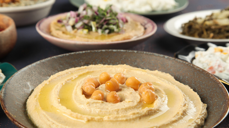bowls of hummus